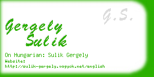 gergely sulik business card